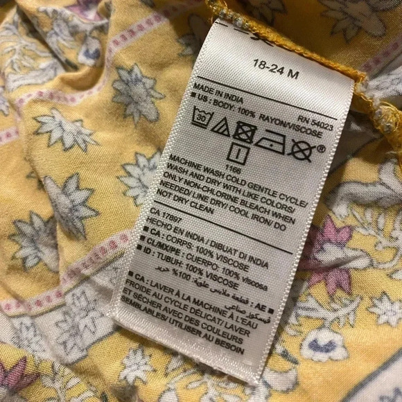 Old Navy toddler floral dress with spaghetti strap | size 18-24m - Picture 4 of 4